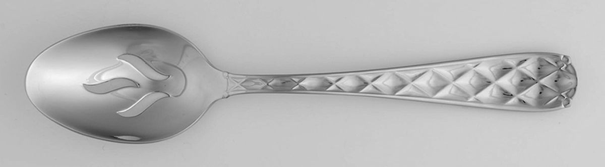 Quilted (Stainless) Pierced Tablespoon (Serving Spoon) by Argent-1