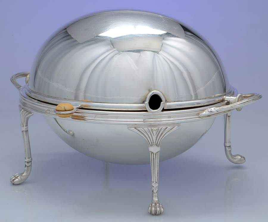 4604 (Silverplate, Hollowware) Oval Roll Top Vegetable Bowl by Atkins Bros-1