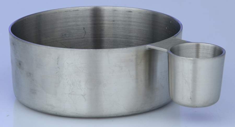 Pewter Hollowware Wine Bottle & Cork Holder Coaster by Amos Pewter-1