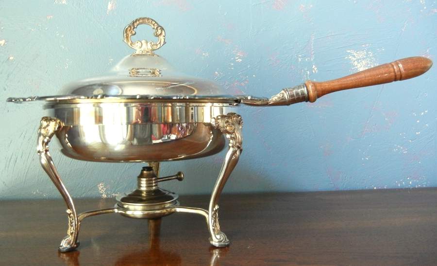 French Scroll (Silverplate, Hollowware) Silverplate Chafing Dish by Alvin-1