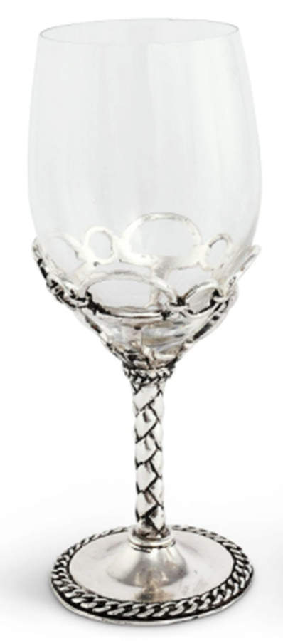 Equestrian (Aluminum, Hollowware) Wine Goblet by Arthur Court-1