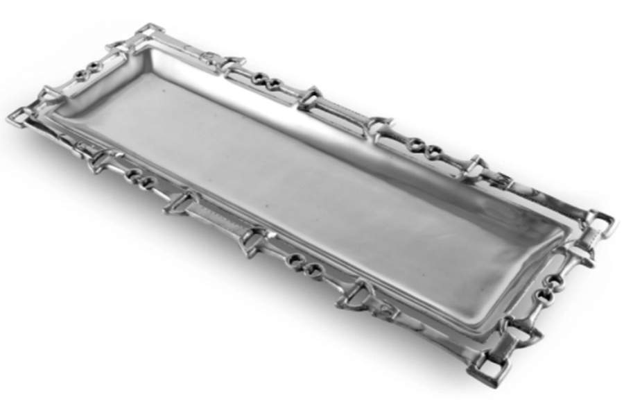 Equestrian (Aluminum, Hollowware) 21" Oblong Tray by Arthur Court-1