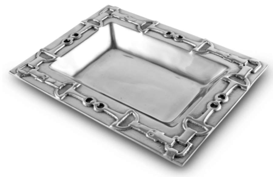 Equestrian (Aluminum, Hollowware) Catch All Tray by Arthur Court-1