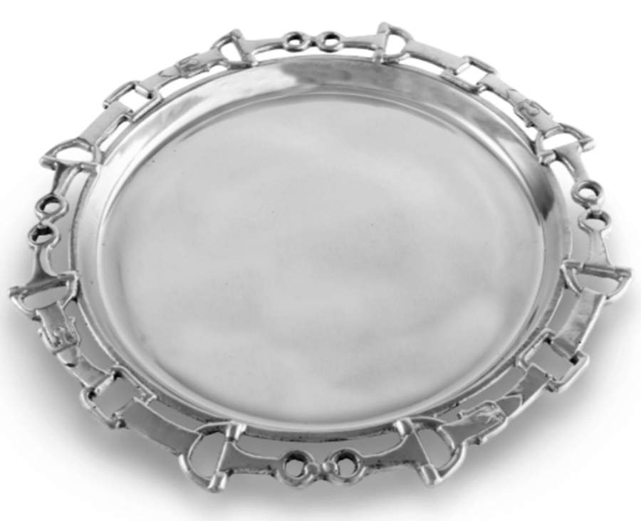 Equestrian (Aluminum, Hollowware) 12" Round Tray by Arthur Court-1