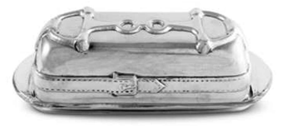 Equestrian (Aluminum, Hollowware) 1/4 Pound Covered Butter by Arthur Court-1