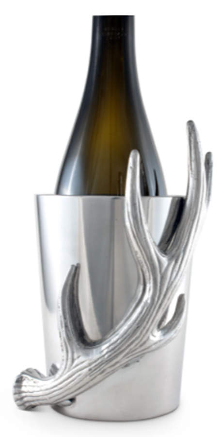 Antler (Pewter, Hollowware) Wine Bottle Holder by Arthur Court-1