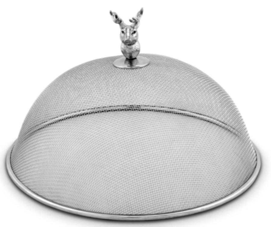 Antler (Pewter, Hollowware) 10" Mesh Dome Picnic Cover by Arthur Court-1