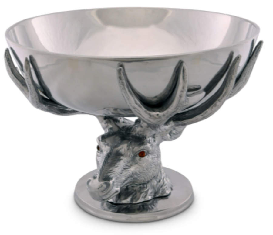 Antler (Pewter, Hollowware) 12" Round Footed Centerpiece by Arthur Court-1