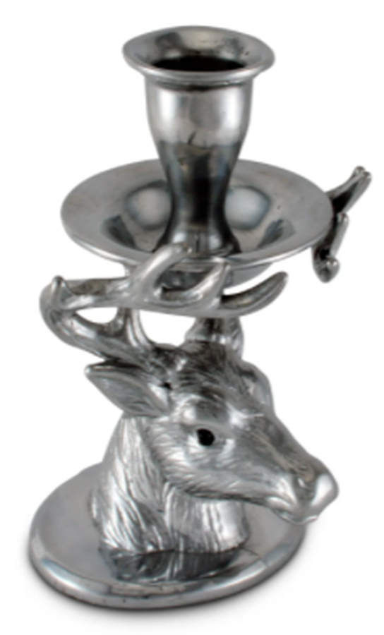 Antler (Pewter, Hollowware) 5" Candlestick by Arthur Court-1