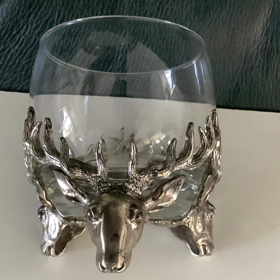Antler (Pewter, Hollowware) Votive Candleholder by Arthur Court-1