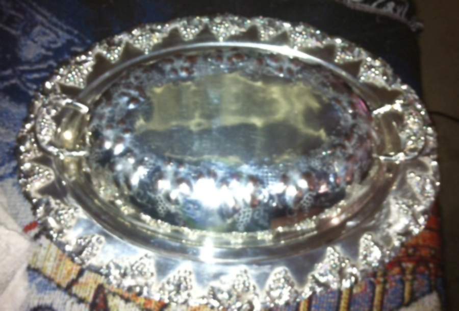 5801 (Silverplate, Hollowware) Oval Double Vegetable & Lid by Apollo (American)-1