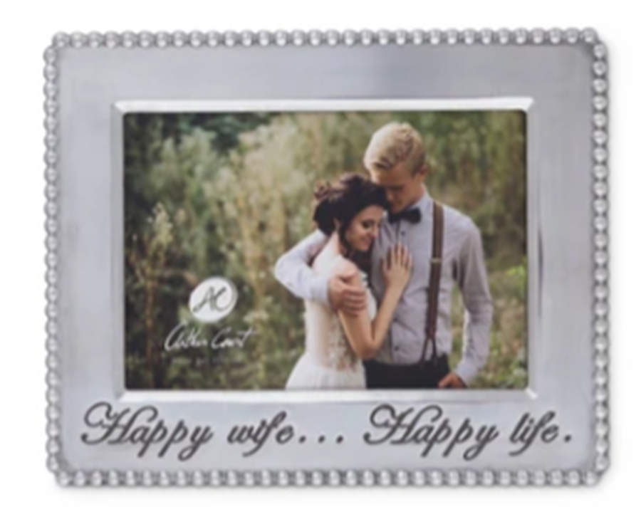 Jewel Beaded (Aluminun, Hollowware) Frame-Holds 5" X 7" Picture by Arthur Court-1