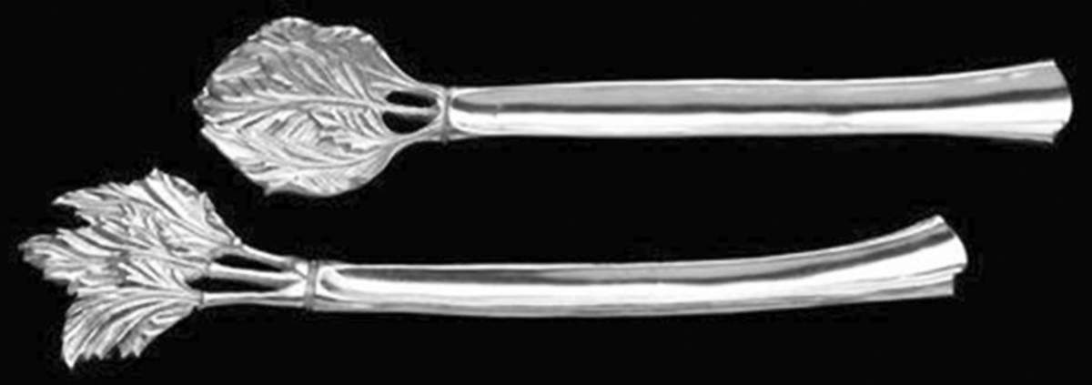 Organic Garden (Aluminum, Hollowware) (2 Pc) Solid Salad Set by Arthur Court-1