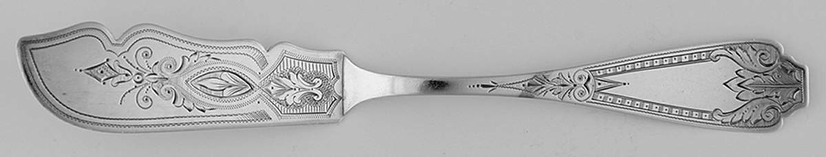 ABK2 (Coin) Flat Handle Bright Cut Master Butter by Abraham Skinner-1