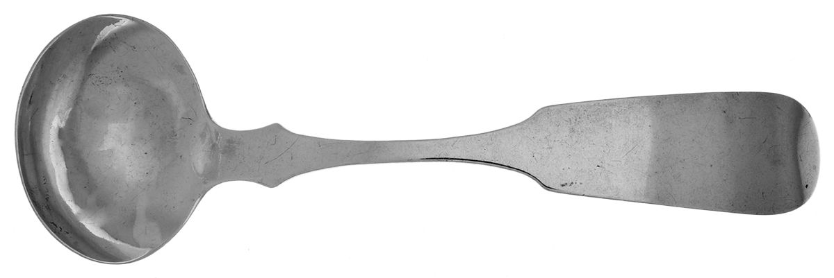 Coin Silver Flatware Solid Piece Cream Ladle by Caleb Allen & Co-1