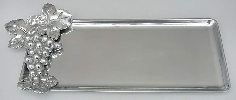 Roman Grape (Aluminum, Hollowware) 18" Oblong Tray by Arthur Court-1