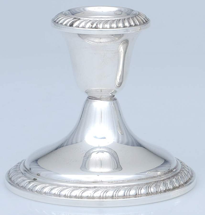 S160 (Sterling, Hollowware) Weighted Candleholder by Alvin-1