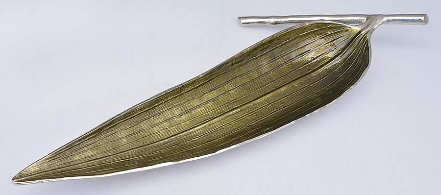 Bamboo (Hollowware) 16" Leaf Platter by Michael Aram-1