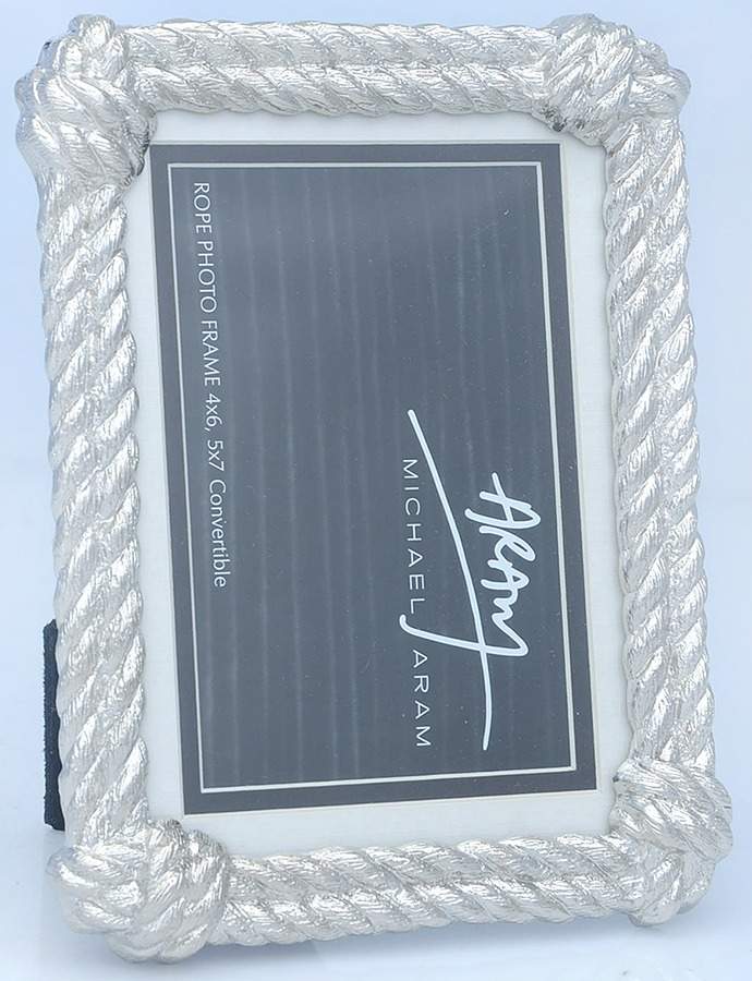 Rope (Nickelplate, Hollowware) Frame-Holds 4" X 6" by Michael Aram-1