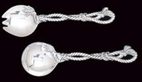Rope (Aluminum) Solid Serving Set by Arthur Court-1