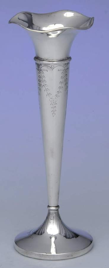 48 (Sterling, Hollowware) 10" Weighted Vase by A.M. Soffel Co-1