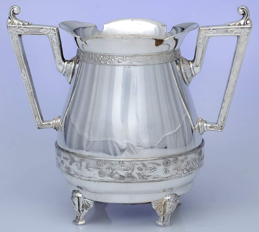 965 (Silverplate, Hollowware) Silverplate Open Sugar Bowl by Aurora-1