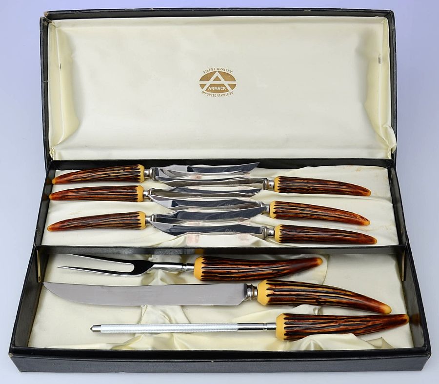 AMK17 (Stainless) 9 Pc Carving Set by Armack-1