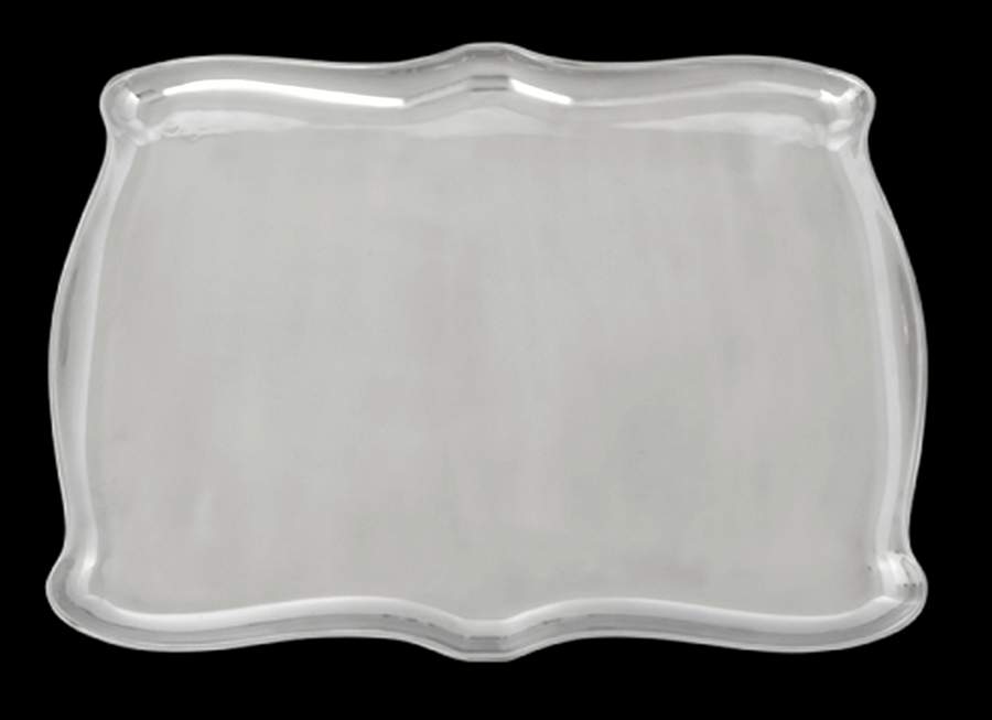 Scallop (Aluminum, Hollowware) 19" Rectangular Platter by Arthur Court-1