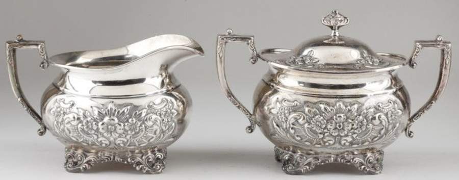 Donatello (Sterling, Hollowware, Hand Chased) Creamer by Amston-1