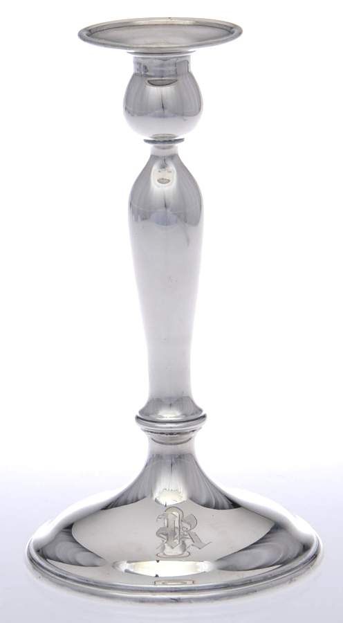 367 (Sterling, Hollowware) Weighted Candlestick with Bobeche by Adelphi-1