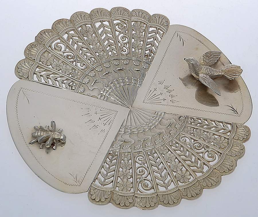 1040 (Silverplate, Hollowware) Sterling Card Tray by Aurora-1
