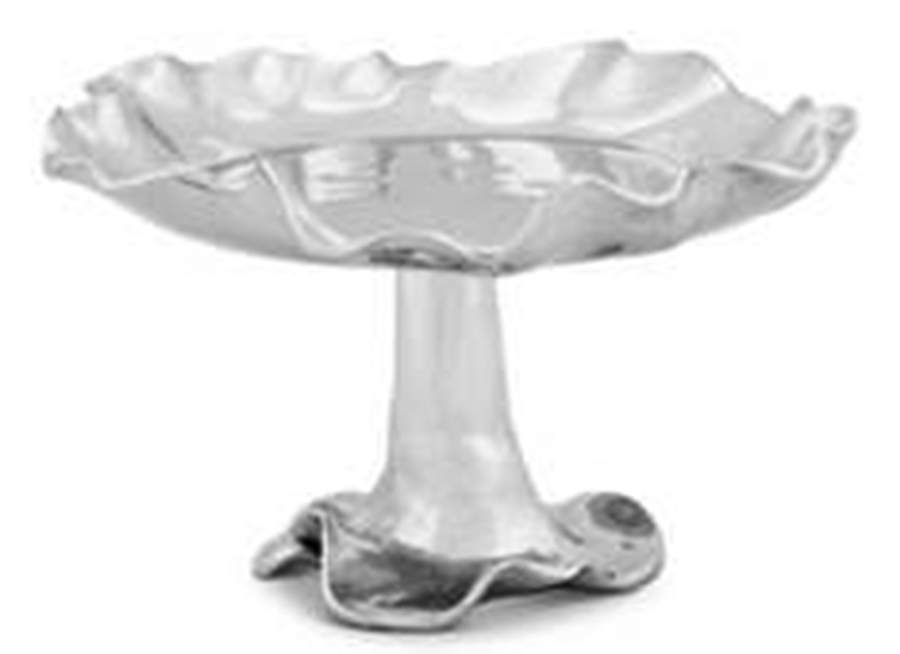 Carmel (Aluminum, Hollowware) 9" Diameter Cake Stand/Pedistal by Arthur Court-1