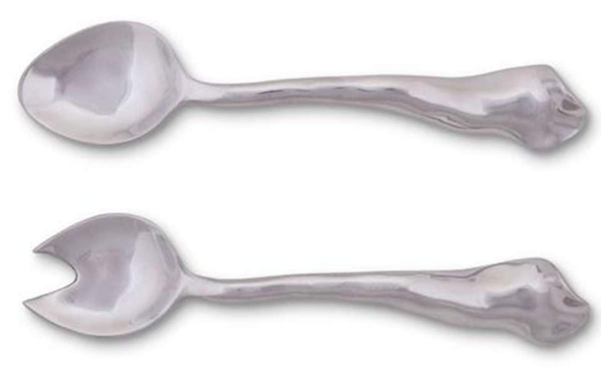 Carmel (Aluminum, Hollowware) (2 Pc) Solid Salad Set by Arthur Court-1