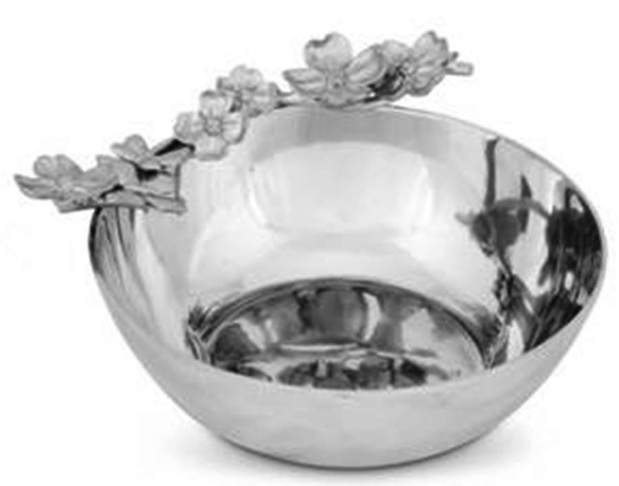 Dogwood (Aluminum, Hollowware) 10" Salad Serving Bowl by Arthur Court-1