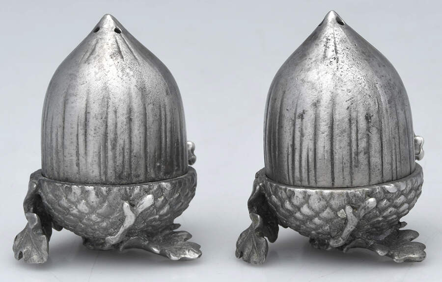 Forest (Aluminum, Hollowware) Salt & Pepper Set by Arthur Court-1
