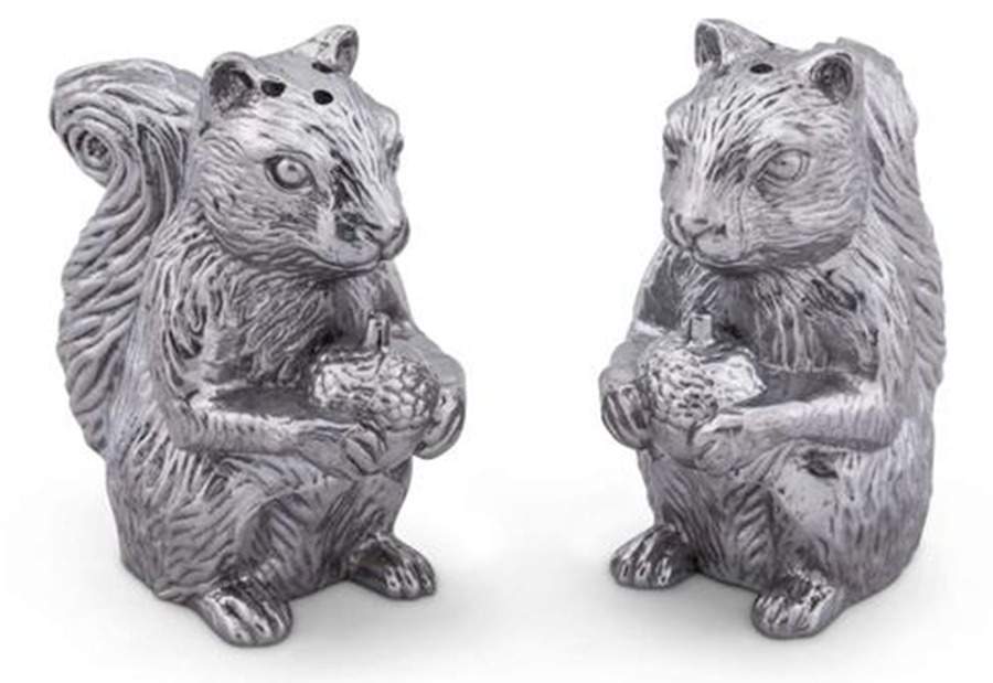 Forest (Aluminum, Hollowware) Salt and Pepper Set by Arthur Court-1