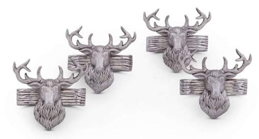 Forest (Aluminum, Hollowware) Napkin Ring - Set of 4 by Arthur Court-1