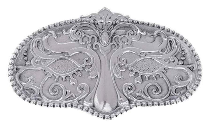 Mardi Gras (Aluminum, Hollowware) 9" Oval Tray by Arthur Court-1
