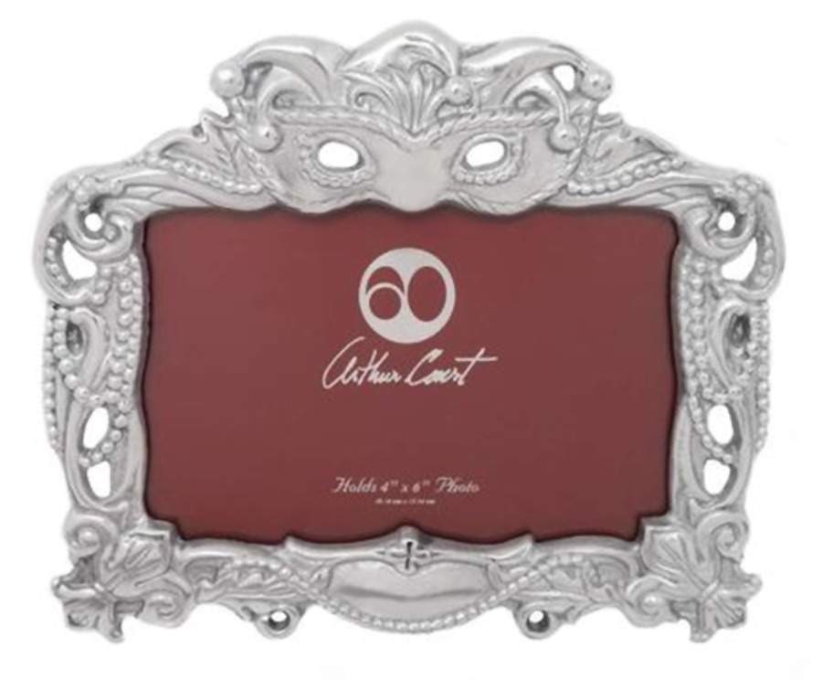 Mardi Gras (Aluminum, Hollowware) Frame-Holds 4" X 6" Picture by Arthur Court-1