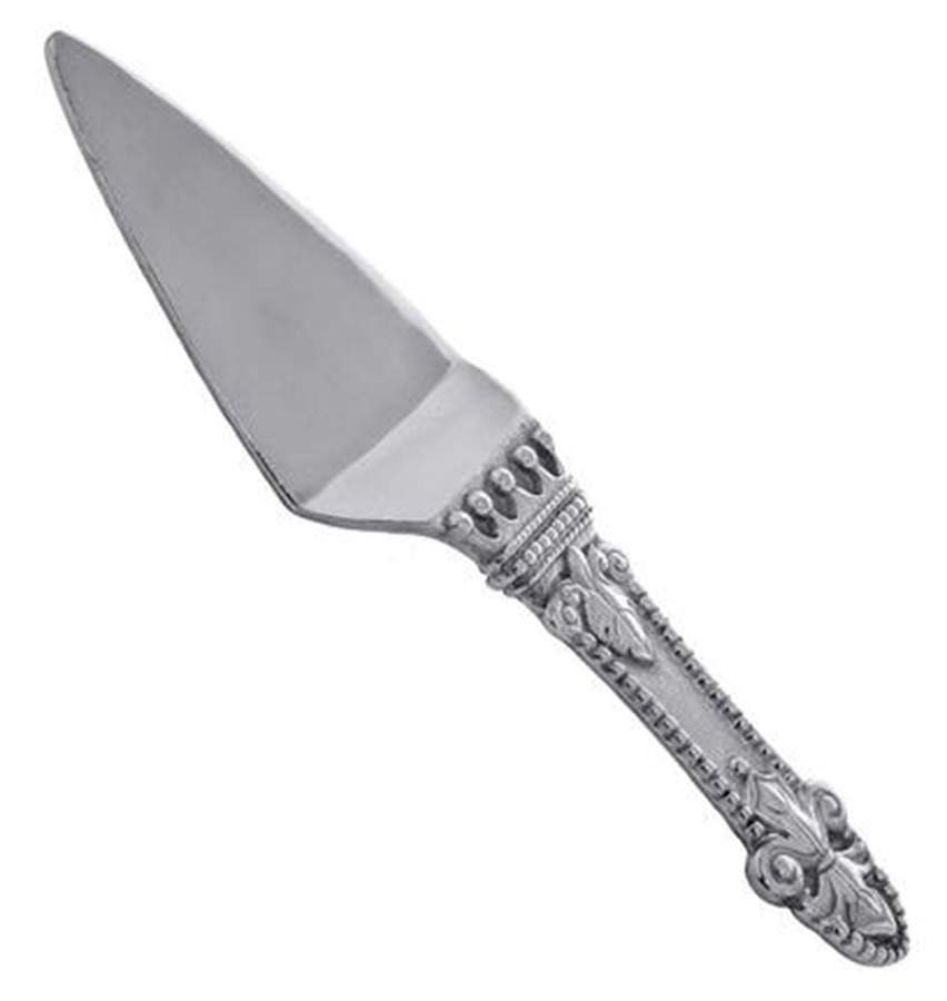 Mardi Gras (Aluminum, Hollowware) Cake Server, Solid Piece by Arthur Court-1