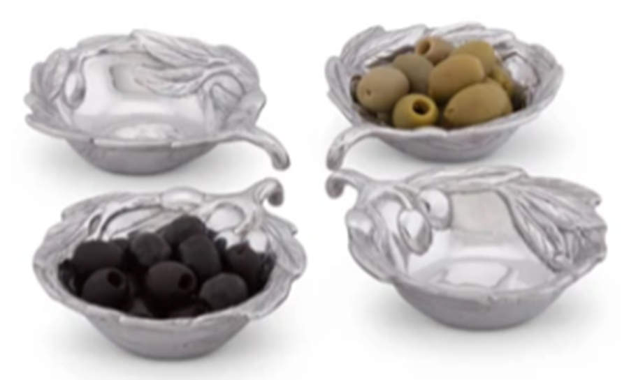 Olive Grove (Aluminum, Hollowware) Condiment Bowl - Set of 4 by Arthur Court-1