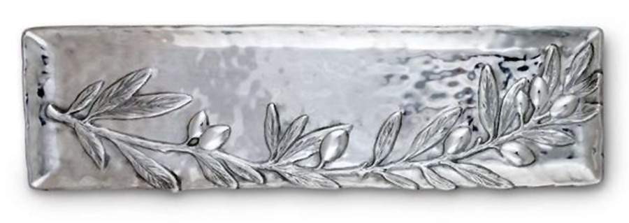 Olive Grove (Aluminum, Hollowware) 19" Rectangular Tray by Arthur Court-1