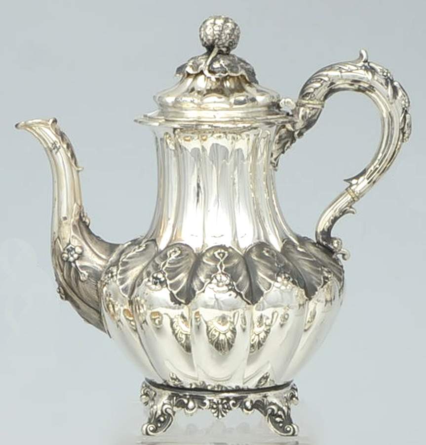 1WS1 (Sterling, Hollowware) Coffee Pot by William Smiley-1
