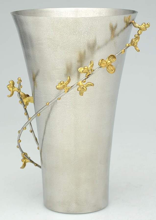 Bittersweet (Aluminum, Hollowware) 9" Vase by Michael Aram-1