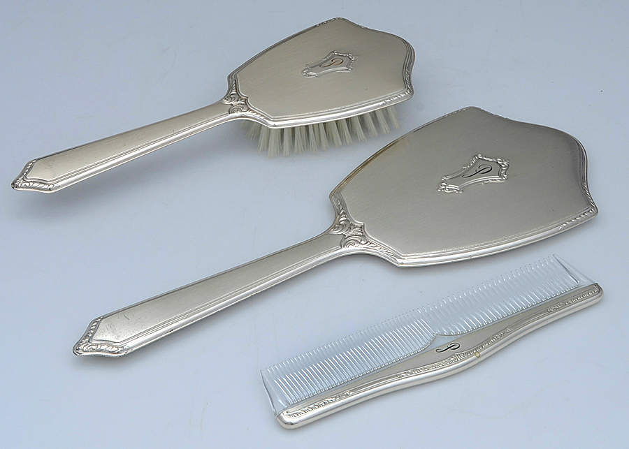 Sterling Hollowware 3 Pc Vanity Set by Astorloid Mfg Co-1