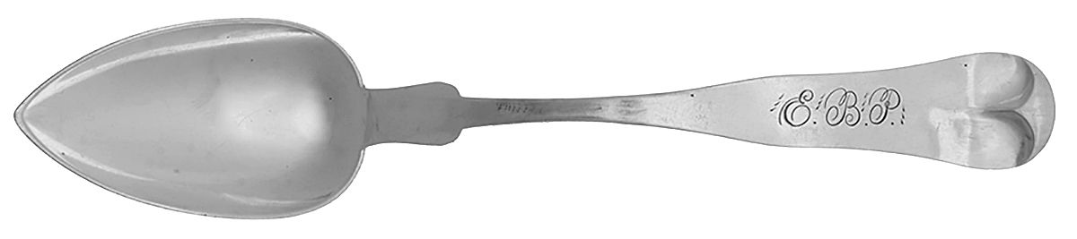 Coin Silver Flatware Tablespoon (Serving Spoon) by Amos Sanborn-1