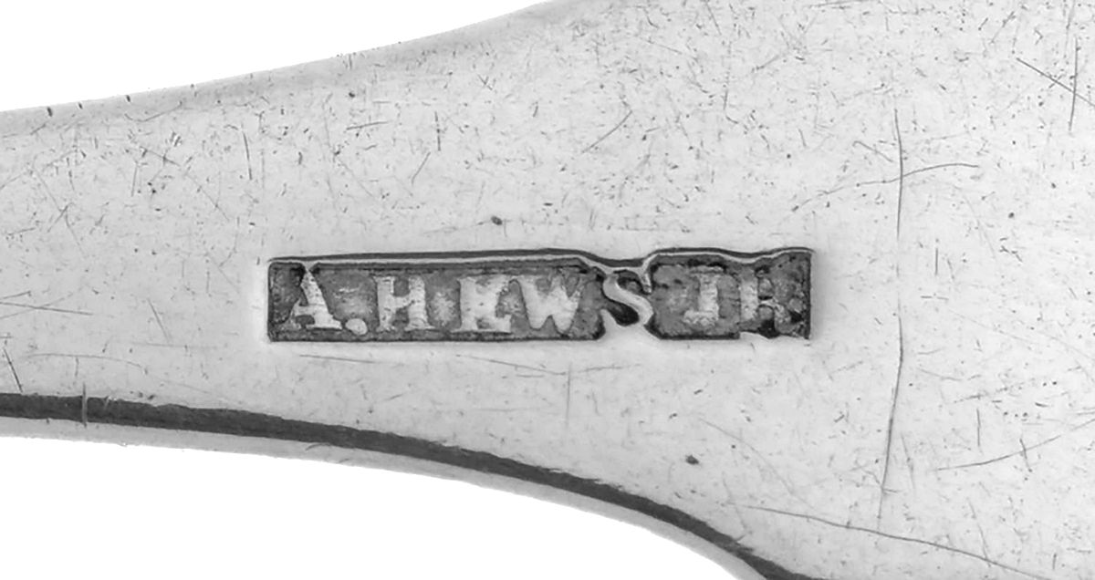 Coin Silver Flatware Tablespoon (Serving Spoon) by Abraham Hews Jr-3