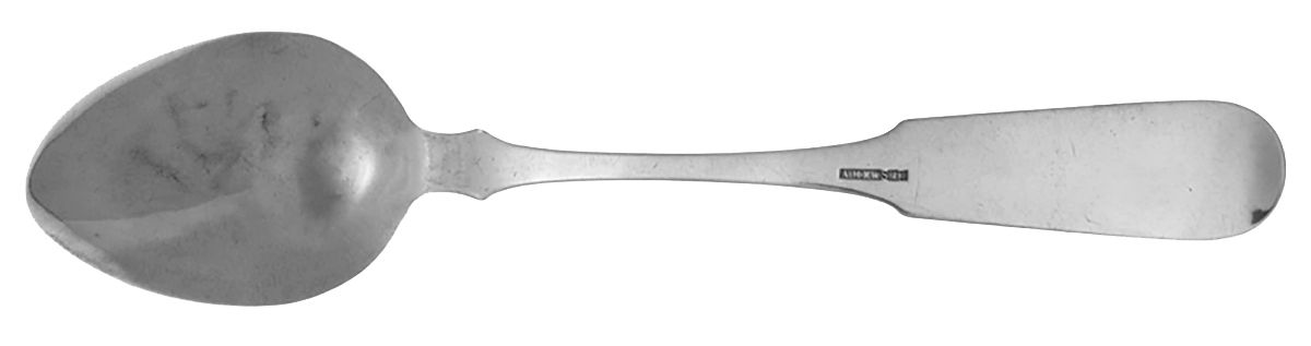 Coin Silver Flatware Tablespoon (Serving Spoon) by Abraham Hews Jr-2