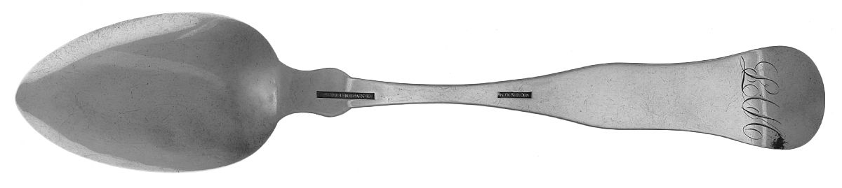 Coin Silver Flatware Tablespoon (Serving Spoon) by Abijuah Felch Burbank-2