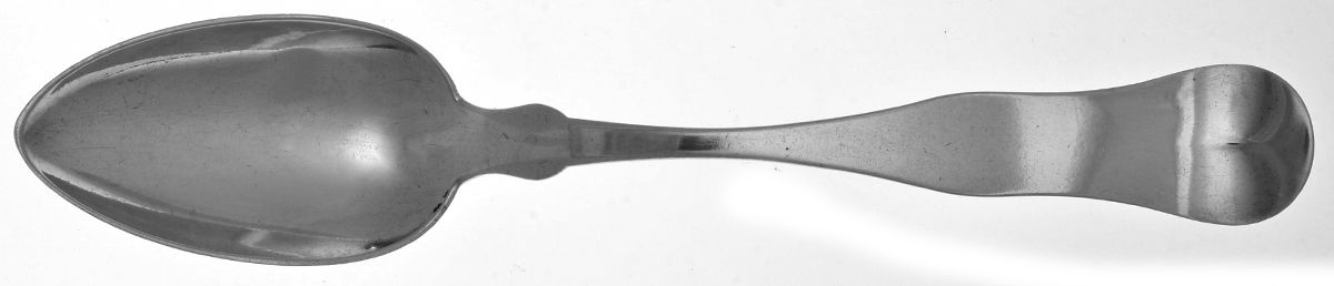 Coin Silver Flatware Tablespoon (Serving Spoon) by Abijuah Felch Burbank-1